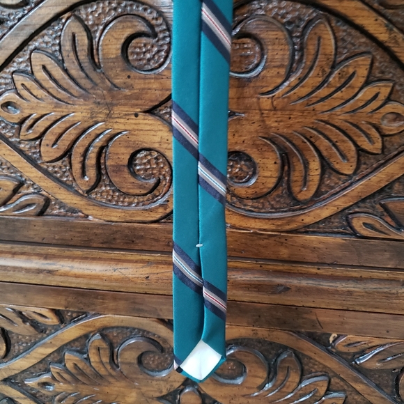 ⭐DIOR | Vintage Green Logo Striped Tie Spring Wedding Easter Graduation Party - Picture 8 of 16